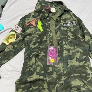 Rock&Roll Cowgirl army button down